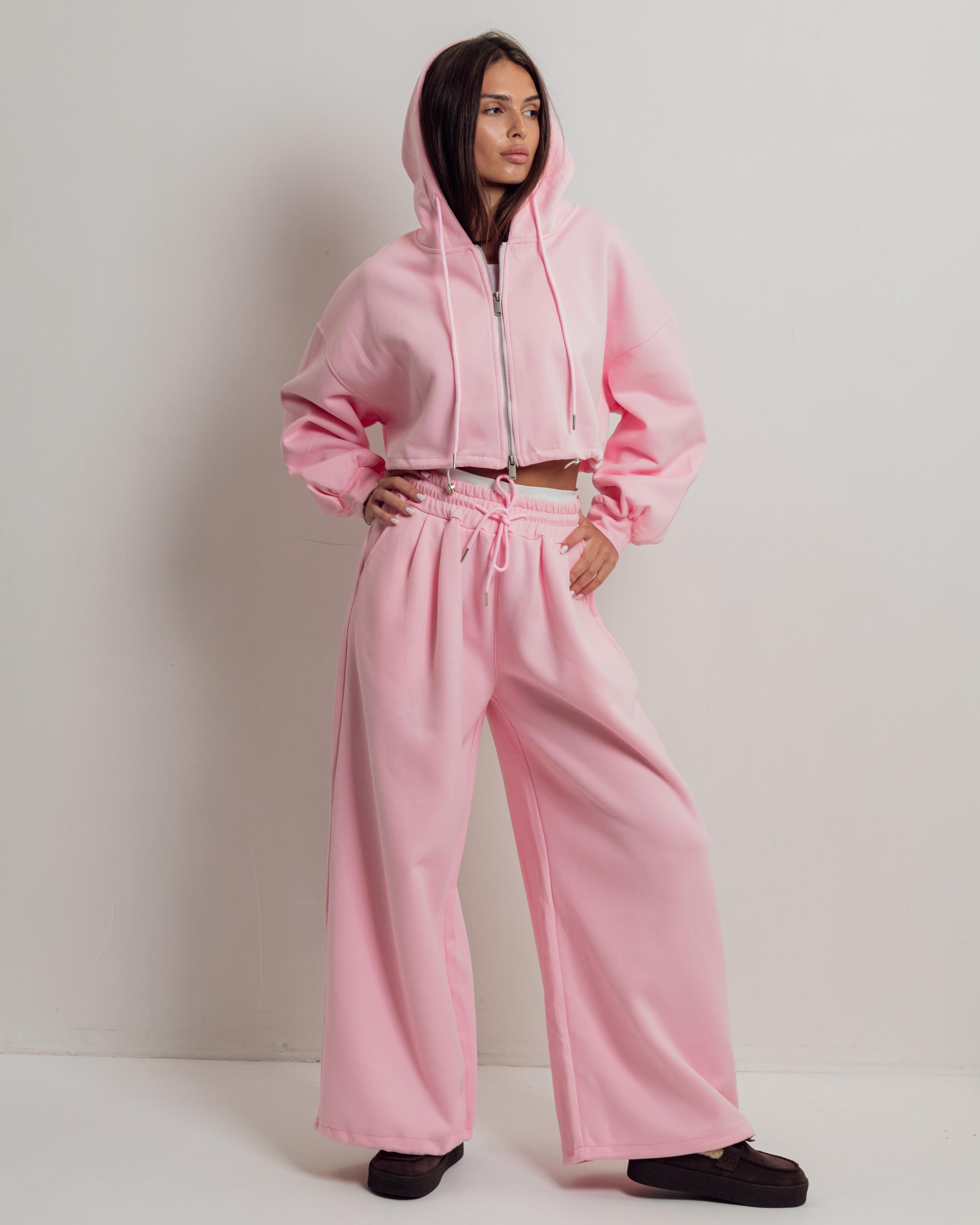 

Костюм жіночий D.H 5811 M рожевий (кофта, штани) S рожевий