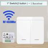 Interrupteur d'éclairage intelligent sans fil 433Mhz RF 86 Interrupteur mural 1/2/3 Gang Interruptor Interrupteur d'éclairage intelligent Mini récepteur relais pour maison Lumière LED Lampe Ventilateur