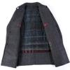 Down-lined woolen coat men's mid-length winter thickened plaid double-sided woolen cashmere coat woolen coat