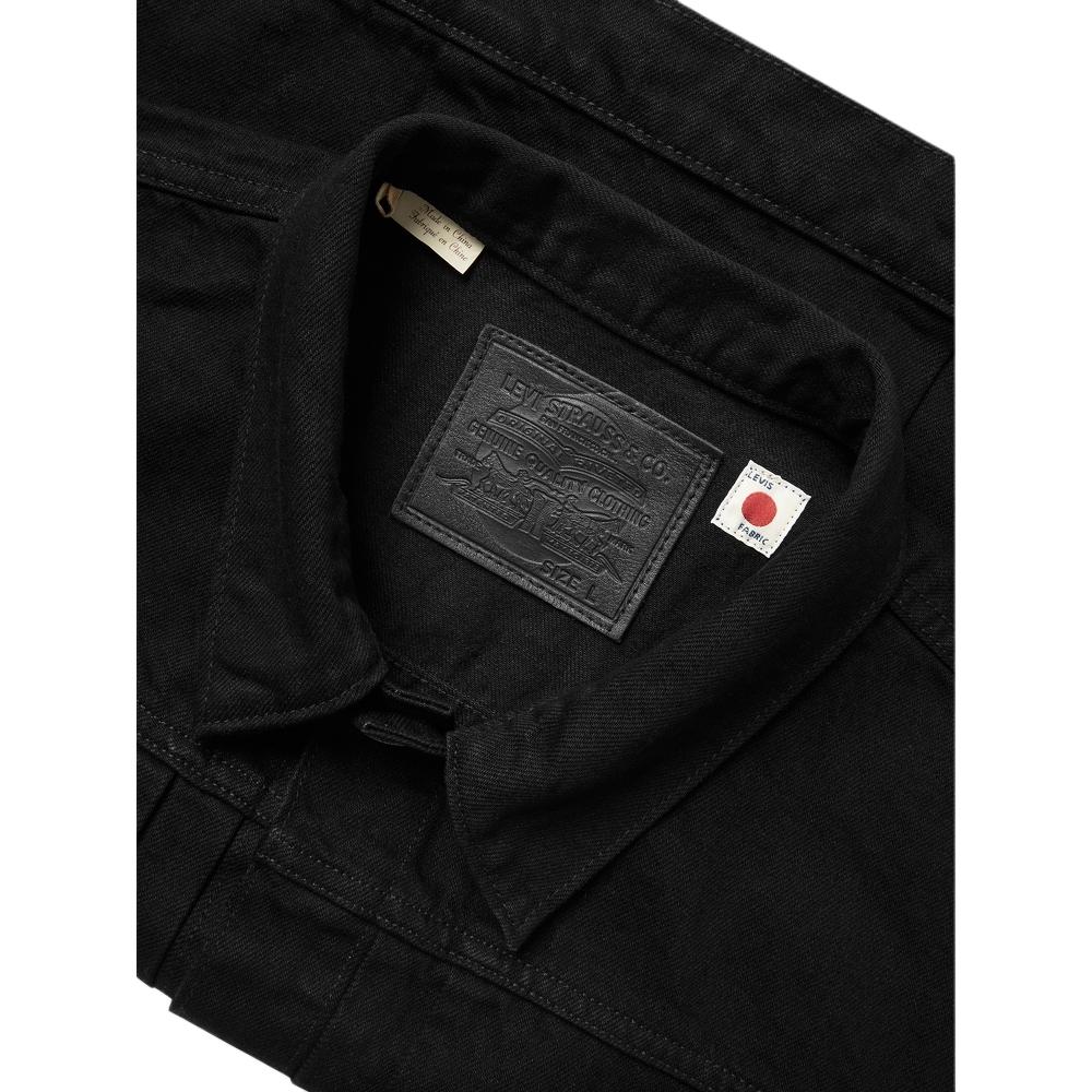 Levis Loose Short American Vintage Collar Denim Jacket Men Jackets Black A9137-0000