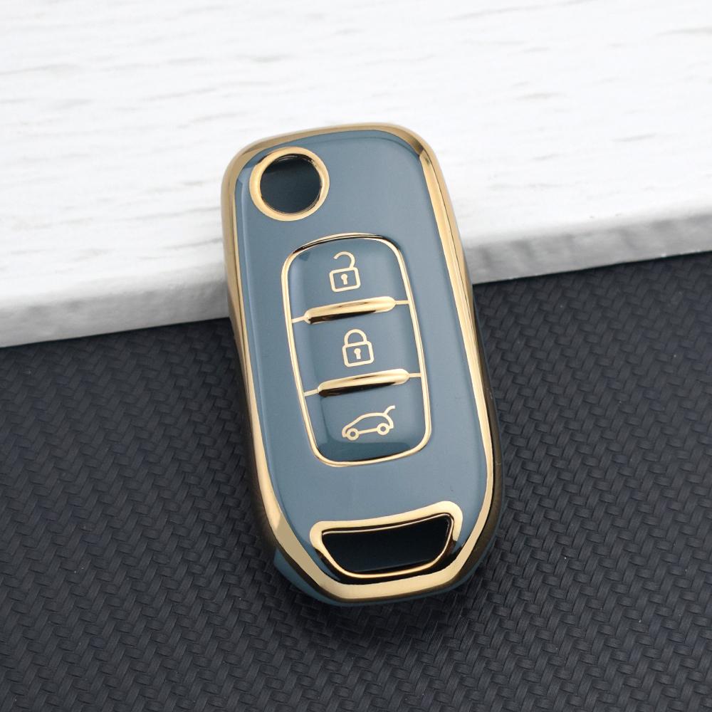 TPU Auto Klappschlüssel Hülle für Dacia Sandero Renault Clio Captur Stepway Logan Megane Kadjar Arkana Clio 5 Kwid Schlüssel Abdeckung Hülle Kette