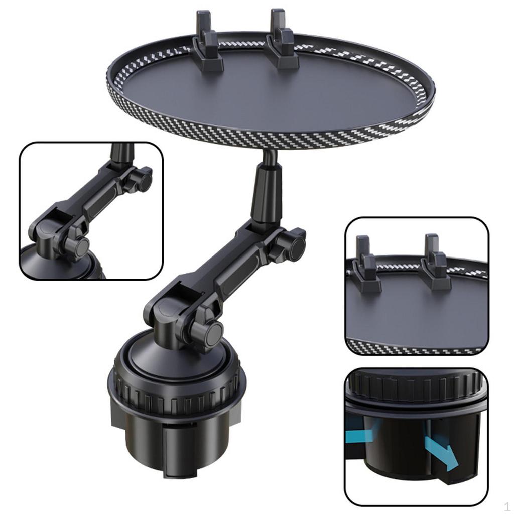 2 in1 Cup Holder Tray Car Interior Organizer Travel Accessories Detachable Food Table for