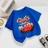 Short-sleeved T-shirts for Boys and Girls,summer Children's Wear, Car Mobilization,Lightning McQueen Children's Tops