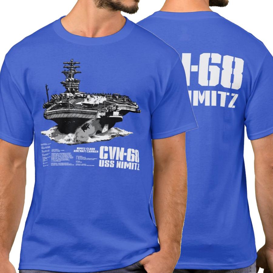Nimitz Class Aircraft Carrier Lead Ship CVN-68 USS Nimitz T-Shirt. Summer Cotton Short Sleeve O-Neck Mens T Shirt New S-6XL