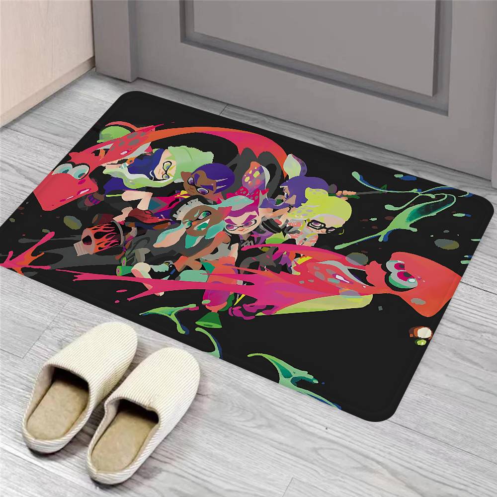 Competitive Game S-Splatoon PVP Kitchen Mat Kids Room Bedroom Decoration Balcony Anti-Slip Doormat Living Room Alfombra