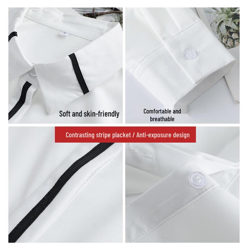 Trolman Women's Elegant Long-Sleeve Professional Shirt