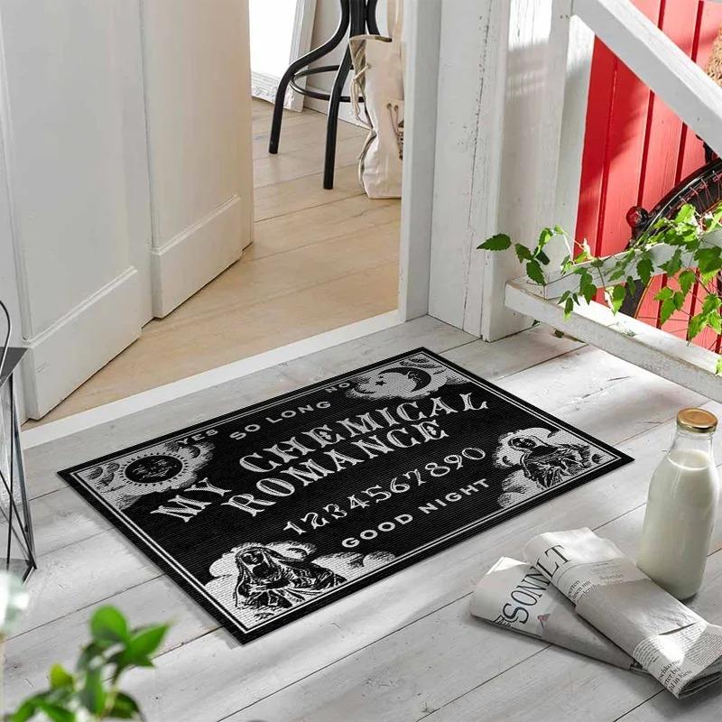 

Vintage Printed Door Mats Carpet Gothic Black Magic Cartoon Anti-Slip Entry Door Mat Bathroom Bedroom Entrance Rugs Home Decor 30X50CM
