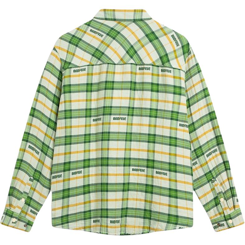 Li Ning Sports Casual Simple Polo Loose Letter Plaid Long Sleeve Shirt Men shirts ASHV177-2