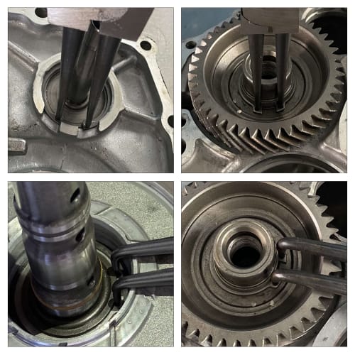 LEONTOOL 4 PCS 13" Heavy Duty Snap Ring Pliers for Internal and External Circlips with Storage Pouch, Straight Bent Jaw Tip Diameter 0.09" for Install