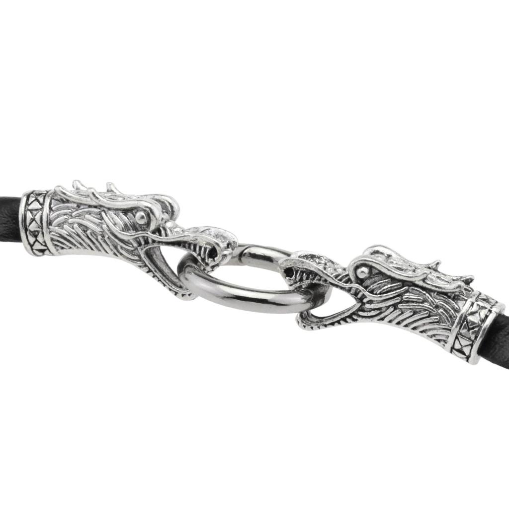 Punk Dragon Head Choker, Dark Vintage Ethnic PU Leather Clavicle Necklace