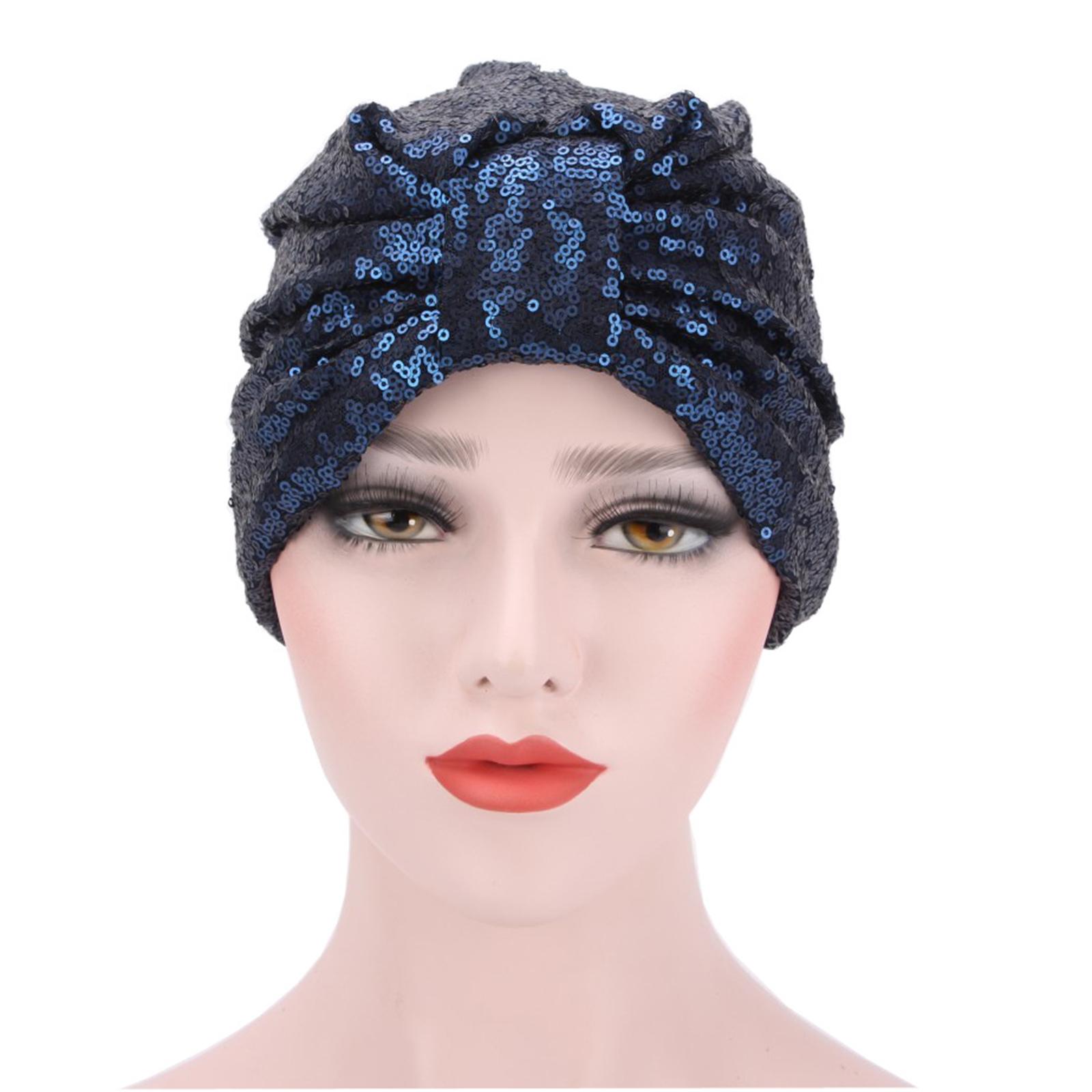 

Women Head Wrap Headwear African Women s Hijab Muslims Soft Breathable Turban for Any Season Women Hijab темно-синього кольору