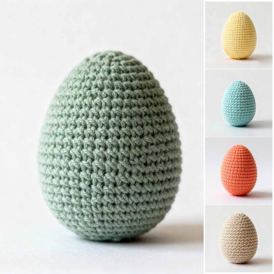 Dekorative påskeegg Håndvevde Pastell Strikkede Påskeegg 2,36 Tommer Gjenbrukbare Vårdekorasjoner for DIY Kurver Pynt Borddekorasjon