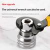 1/2Pcs Adjustable Magic Socket Wrench Universal 10-19mm Ratchet Head Spanner Labor Saving for Furniture Assembly DIY Projects