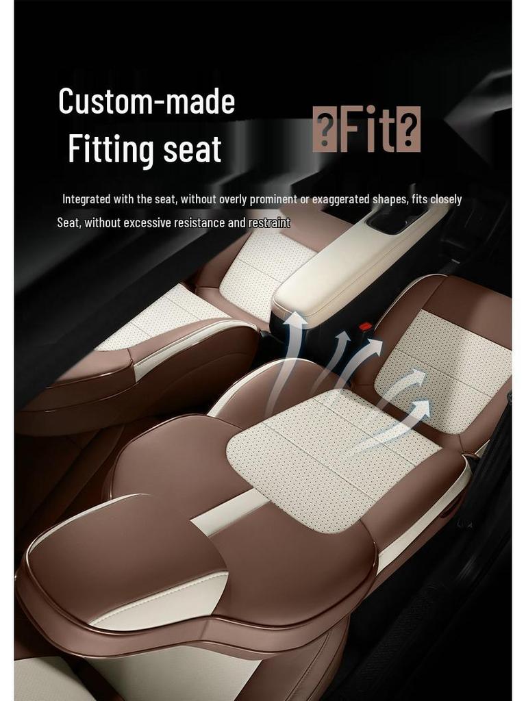 Wuling Bingo PLUS Leather Perforated Seat Cushion - All-Season Universal Cartoon Design