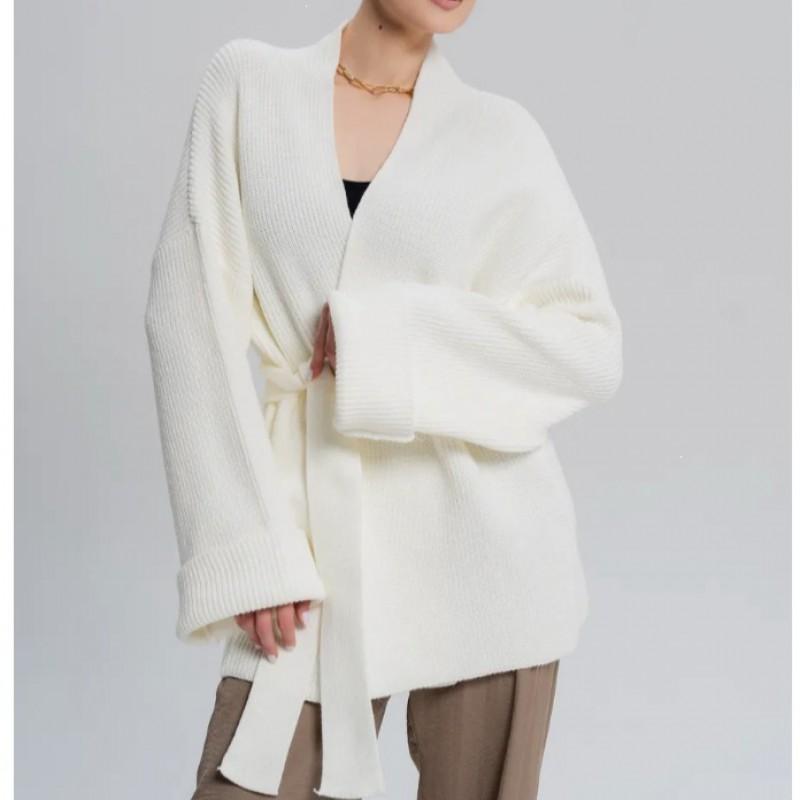 Oversized Knit Cardigan Women Fall Winter Soft Warm Loose Fit Long Sleeve Open Front Sweater With Belt