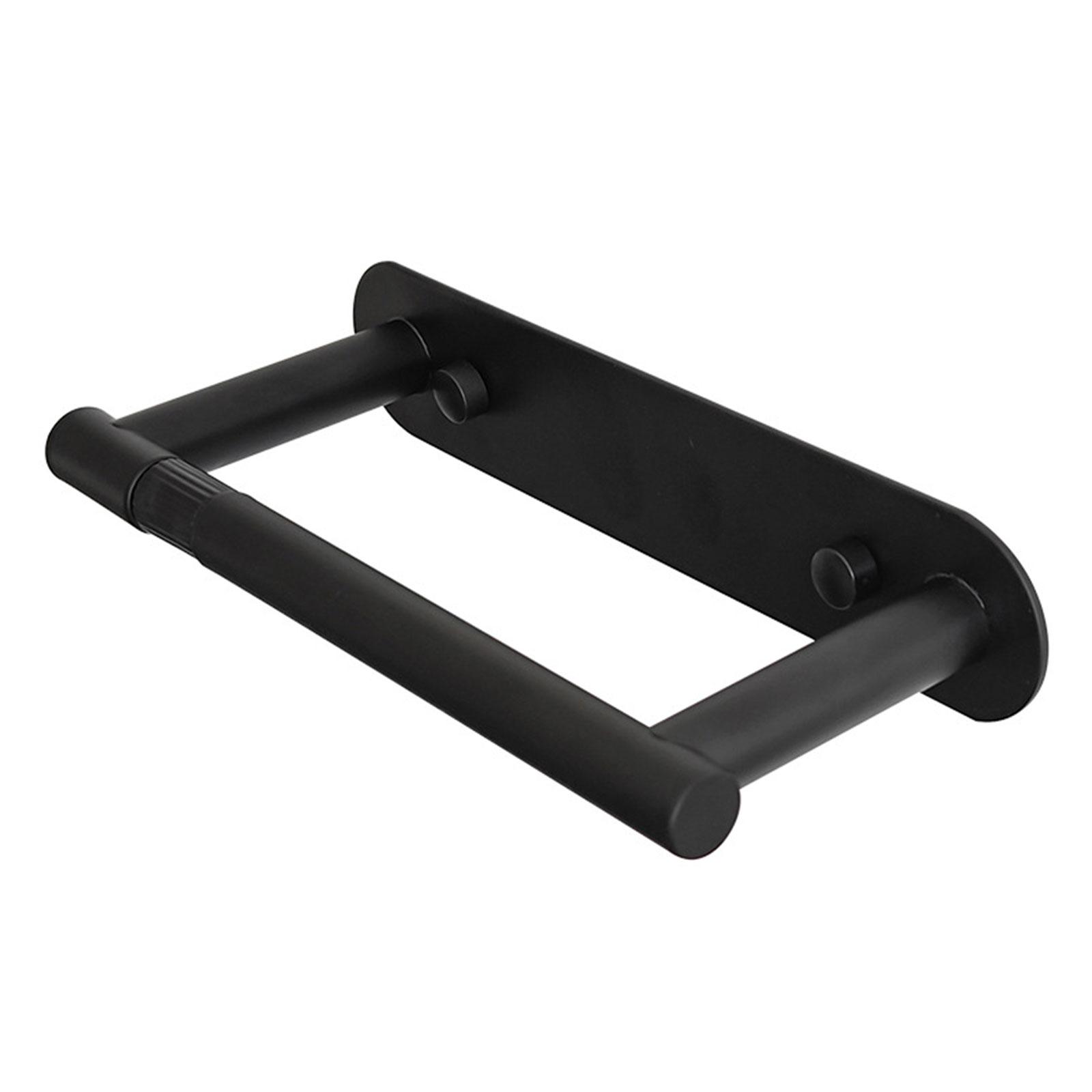 

Держатель рулона туалетной бумаги из нержавеющей стали, подставка для туалетной бумаги для ванной комнаты с поворотным дизайном, держатель рулона бумаги, полка для хранения чёрный