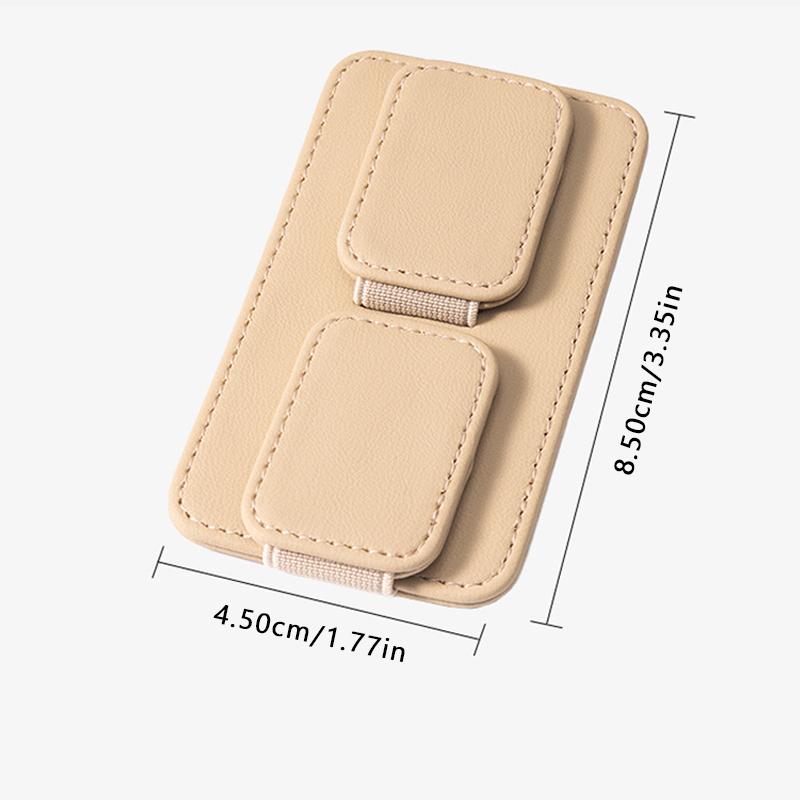SEAMETAL Car Glasses Clip PU Leather Sun Visor Magnetic Card Ticket Holder Multifunction Sun Visor Car Accessories