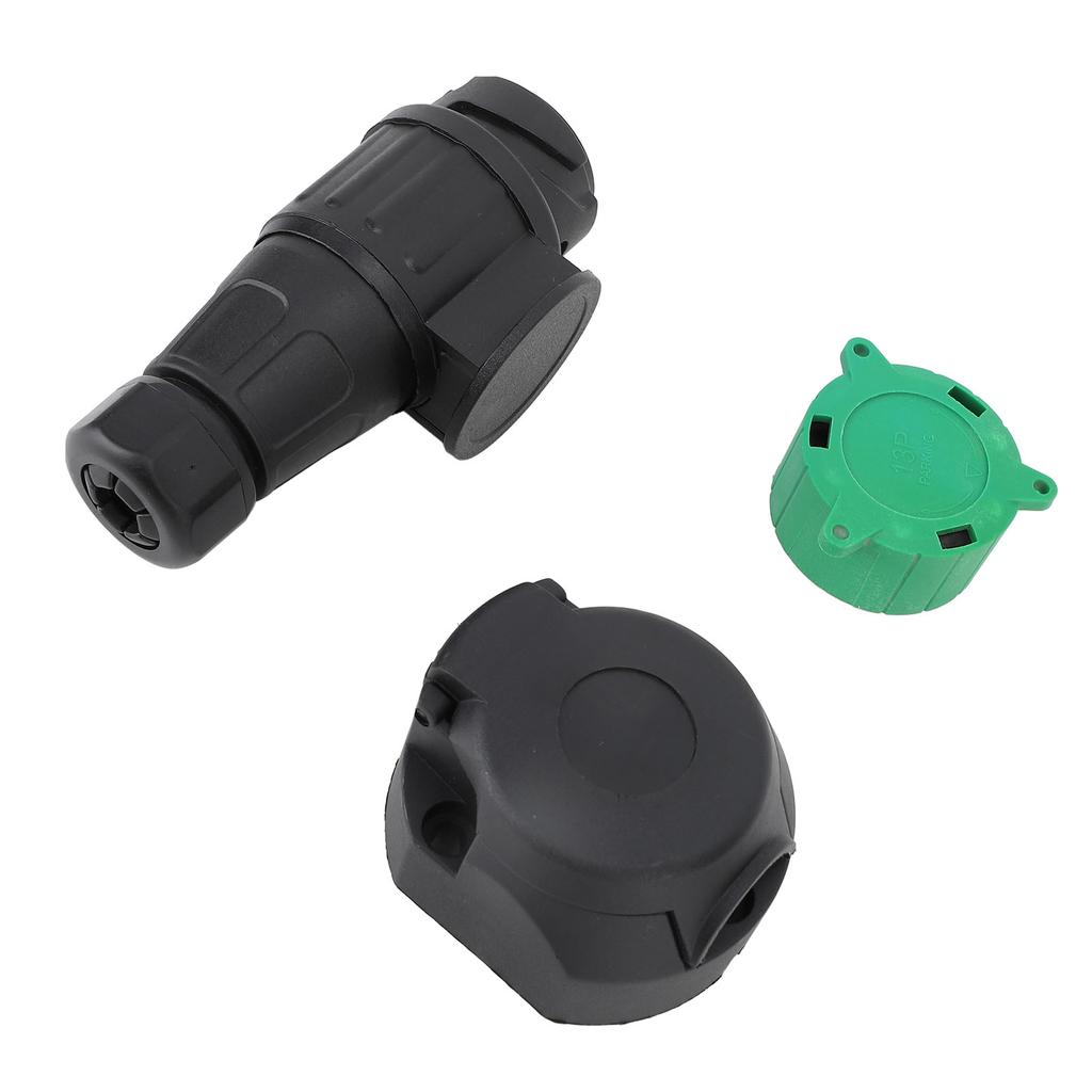 DC12V 13 Pin Truck Trailer Plug Socket Kit Signal Connector Wiring Harness Mounting Bracket Kits for Car Trailer RV