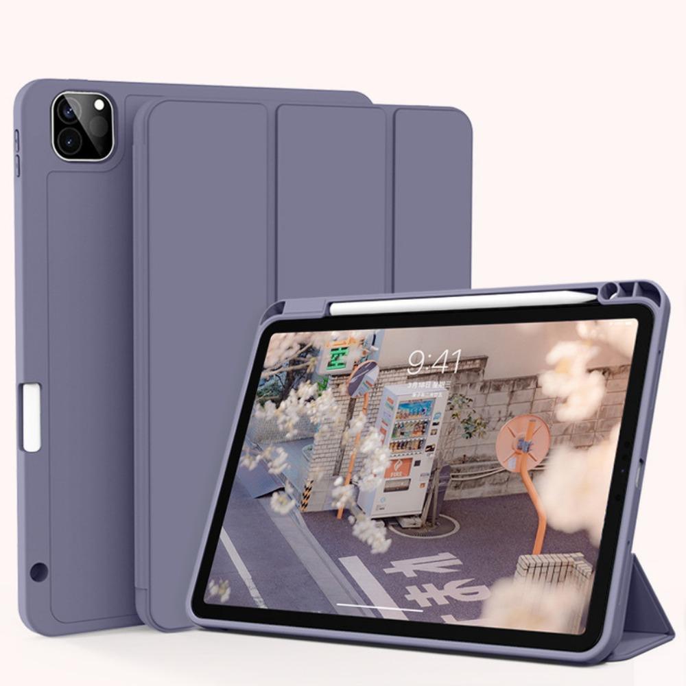 Für iPad Hülle 10,2 Zoll 3-fach faltbare Softshell mit Stifthalter für iPad Pro 11 Air 4 5 Schutzhülle