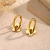 INS Style 18K Gold Flower Titanium Steel Earrings Luxury Minimalist Premium Hoop Earrings Tarnish Free Ear Jewelry