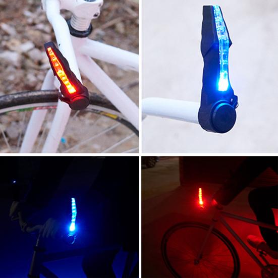 2Pcs Handlebar Turn Lights Safe Anti-rust Aluminum Alloy Horn Handlebar with LED Turn Light for MTB Bicycle