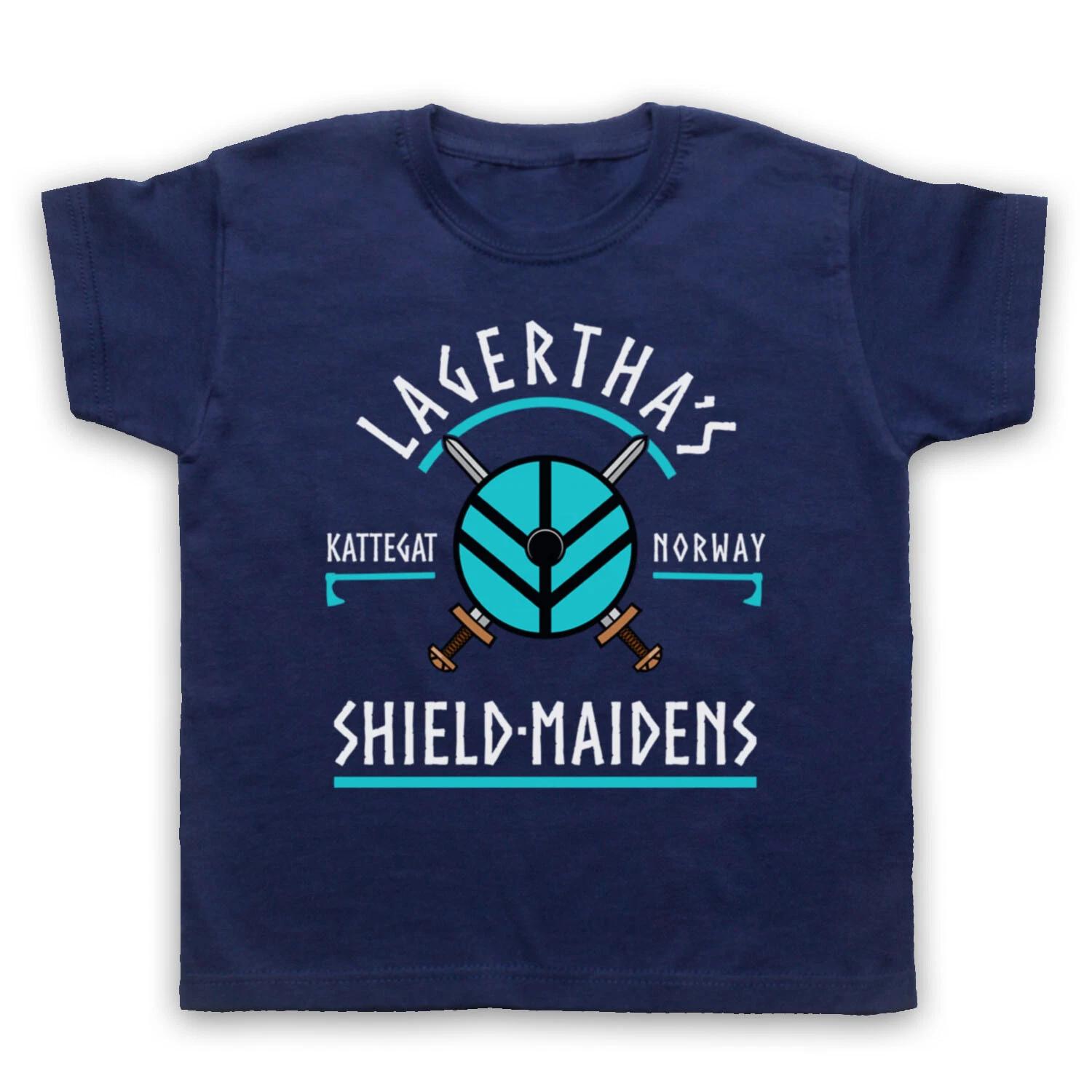 VIKINGS LAGERTHA S SHIELD MAIDENS NORSE SAGA HISTORY TV KIDS CHILDS T-shirt 150