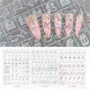 New Year Pony Firework Nail Stickers Transparent Spray-painted Stencil Templates Patting Adhesive Auxiliary Tool Nail Stickers