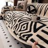 Fashion Full Cover Bohemian Style Sofa Protector Geometric Pattern Anti-slip Sofa Blanket Thicken Warm Sofa Cover Living Room