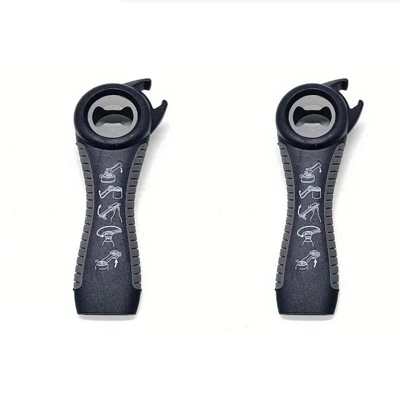 1Pc Multifunctional 5-in-1 Beer Bottle Can Opener Kitchen Anti-Slip Beer Cap Rotary Bottle Opener Kitchen Tool