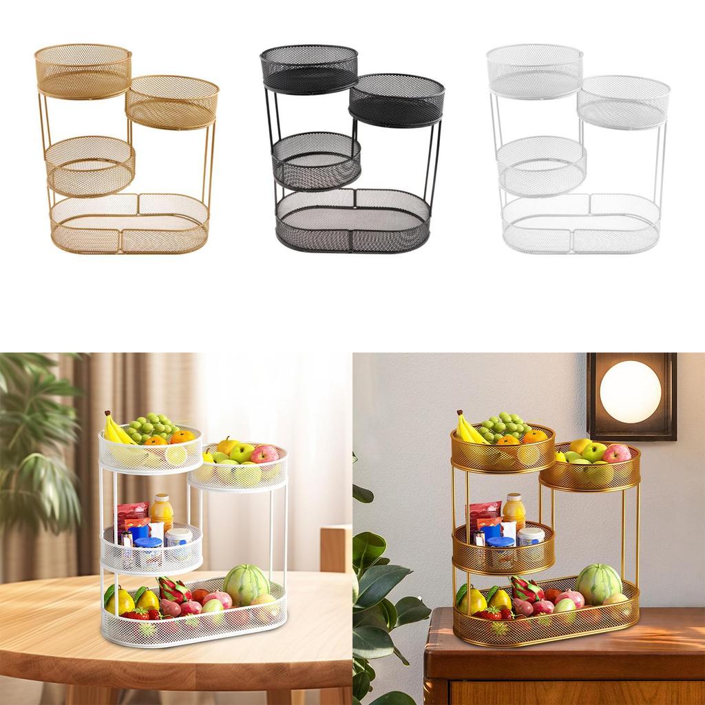 Fruit Basket Serving Tray Large Capacity Kitchen Organizer Multipurpose Bread Basket for Potato Fruit Onion Vegetable Bread