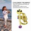 Gold Kid Trumpet Toy with 4 Colored Keys Interesting Educational Musical Children Trumpet Toy Plastic 4 Keys Trumpet Toy