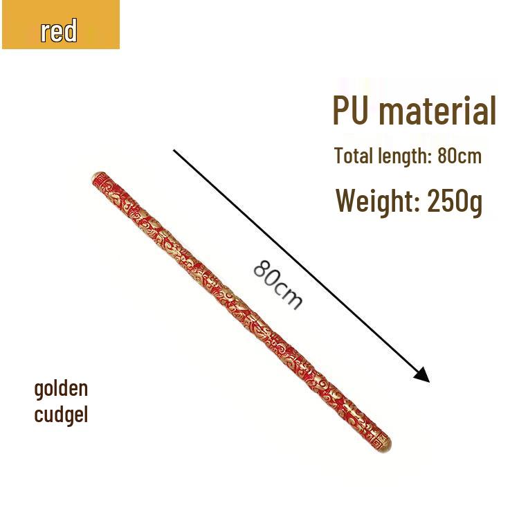 Black Myth: Wukong Figurine with Golden Cudgel - 1 Meter PU Craft Ornament