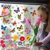 Stain-proof Window Cling 8 Sheets Spring Clings Butterfly Flower Hummingbird Decals To Prevent Waterproof Decal Bird Strikes Reusable Static