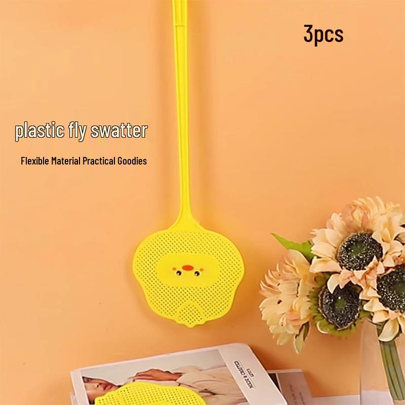 Schiaccia mosche Giallo Anatra Cartone Animato Indistruttibile - Plastica Resistente per Zanzare