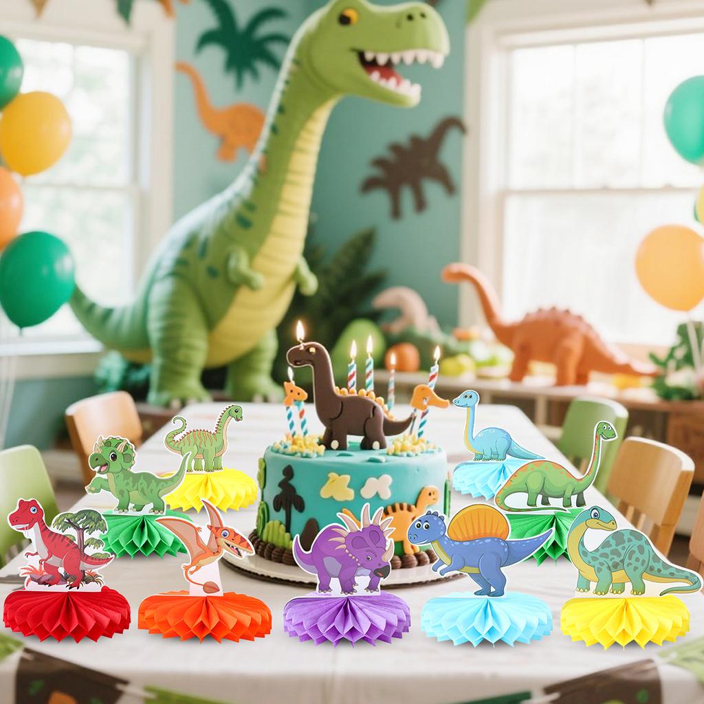 Roar Dinosaur Honeycomb Set Jungle Safari Birthday Party Decor Kids Favors Gift Ornament Jurassic World Boy Baby Shower Supplies