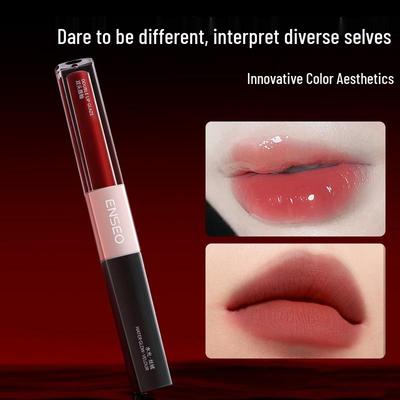ENSEO Double-Headed Matte Mirror Velvet Lip Glaze - Non-Stick, In Stock