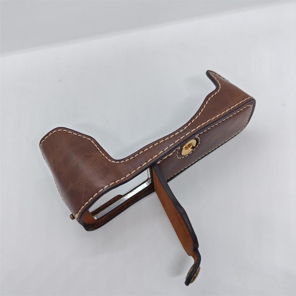 

PU Leather Camera Half Case for Olympus PENF PEN-F Base Cover Battery Opening Shell