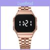 F91 Metallband Touchscreen LED Digitale Uhr Für Frauen Lässige Mode