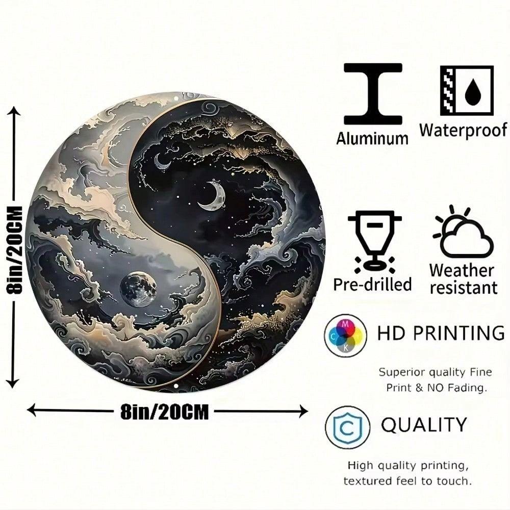 Handmade Tin Painting Floral Art Metal Decor 20x20cm