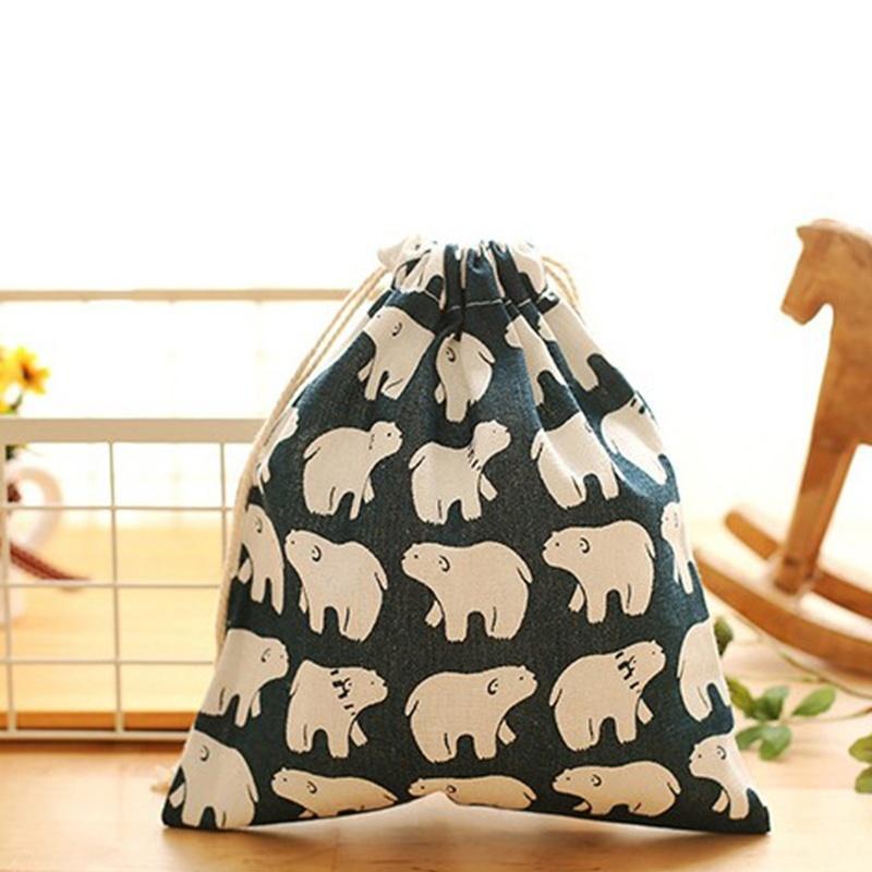 Home Fashion Decoration Creative Storage Bag Cotton Draw String Storage Bag Toy Shoes Laundry Bags Home Travels Supplies