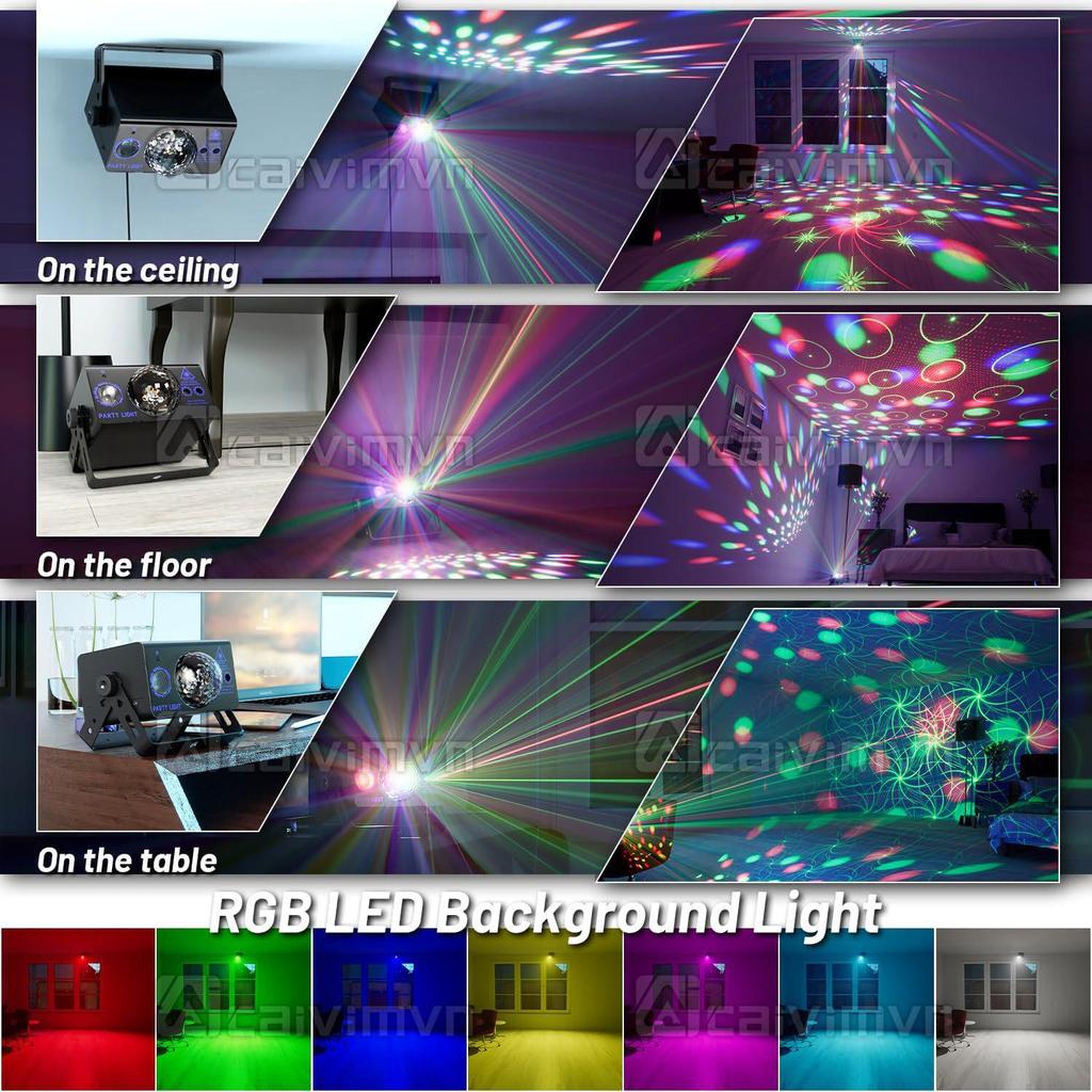 Sound-Activated LED Stage Projector: Laser Magic Ball Light for Home and KTV