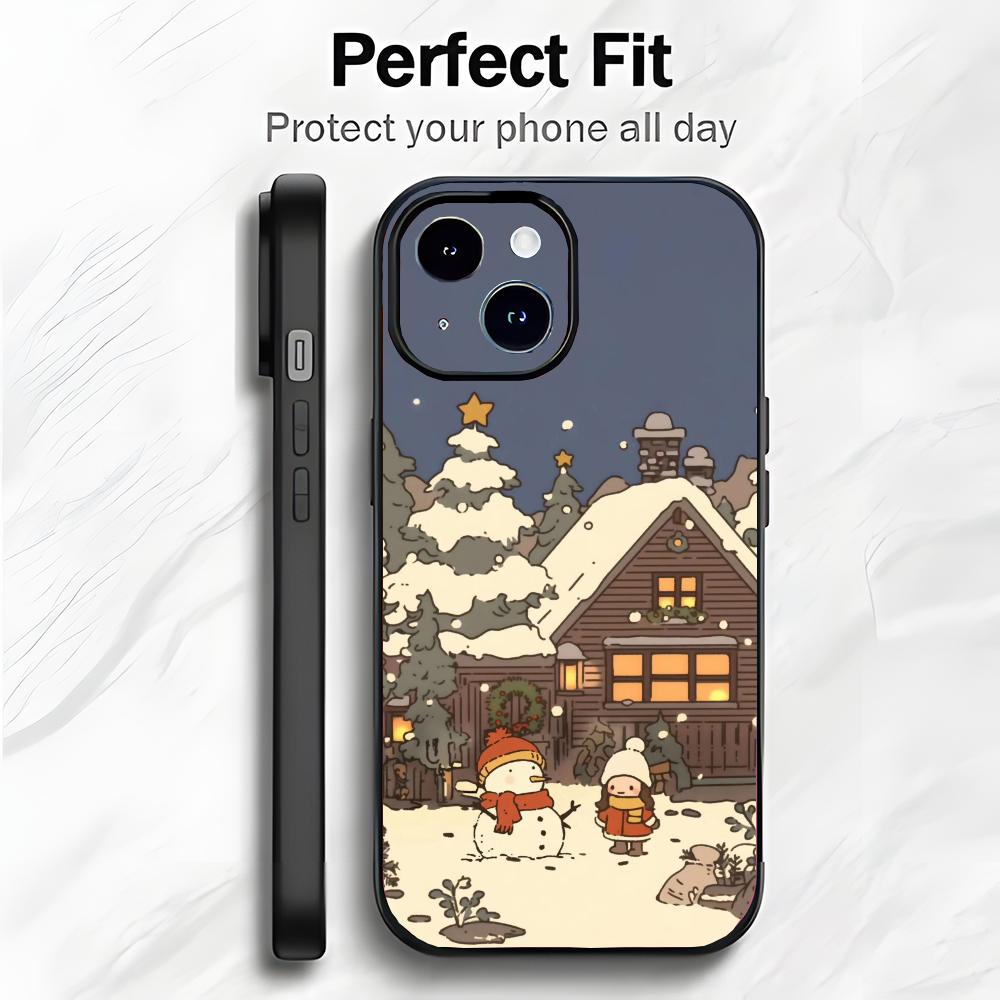 Christmas Santa Claus Snowflake Art Phone Case Phone Case Soft Packaging Lightweight For iPhone17 16 15 14 13ProMax