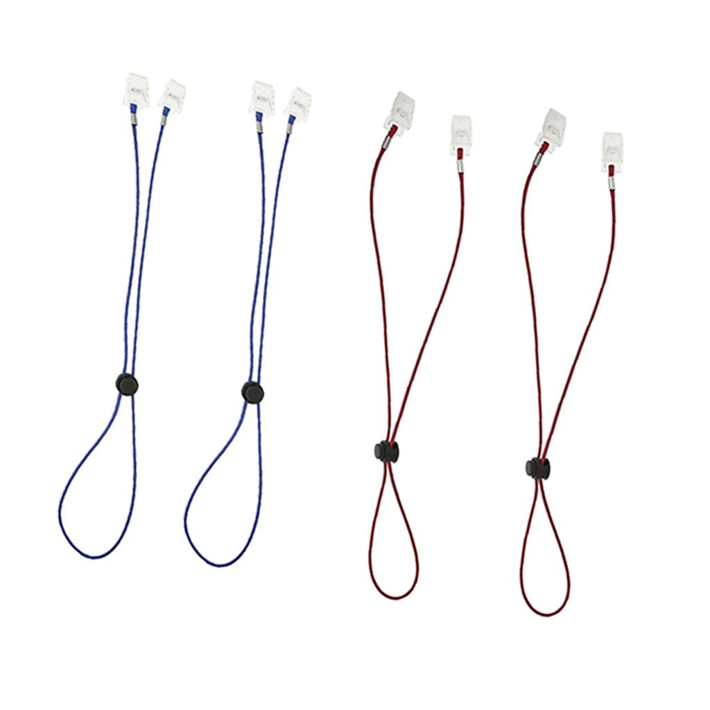 Flexible Napkin Chains, Neck , Holder for Elderly Kids, Adjustable (4 Pack)