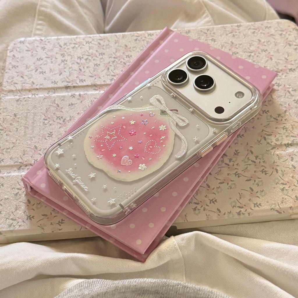 Creative Guava Bow Phone Case for iPhone 16, iPhone 17, and iPhone 17 Pro Max