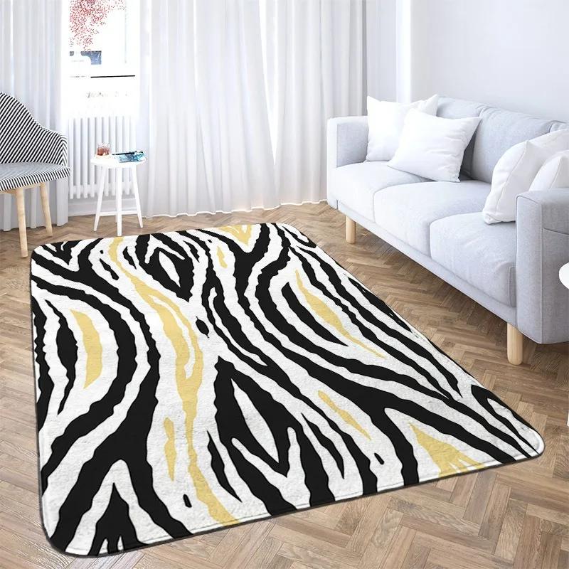 Animal Skin Pattern Leopard Print Carpet Home Bedroom Floor Decor Large Size Mat Non-slip Coffee Table Area Rug Bathroom Doormat