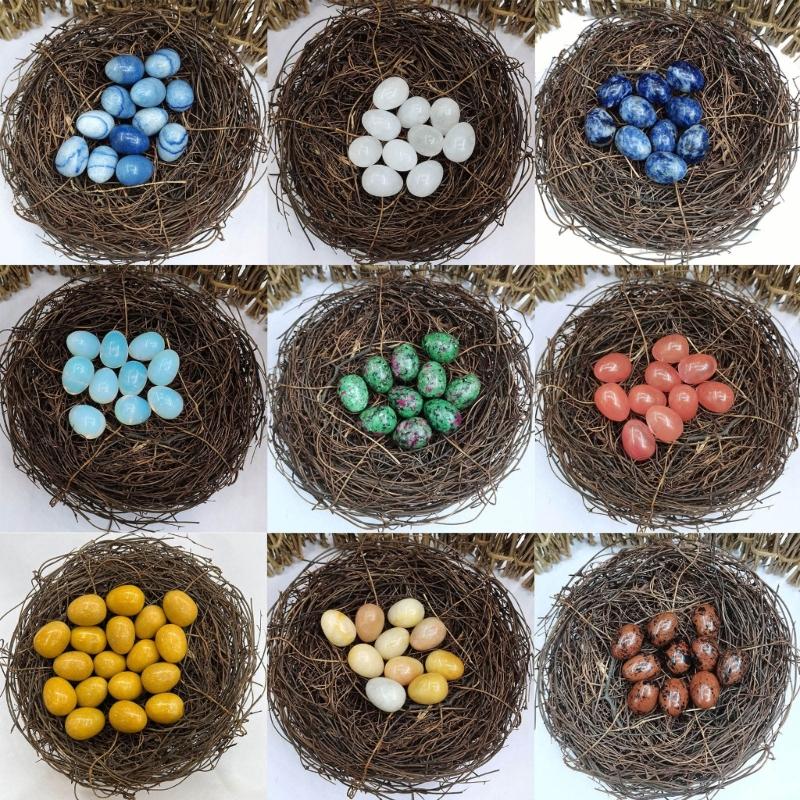 Random Mix of 20 Colorful Crystal Eggs Collection Variety Crystals Stones Healing Crystals for Spiritual Enthusiasts