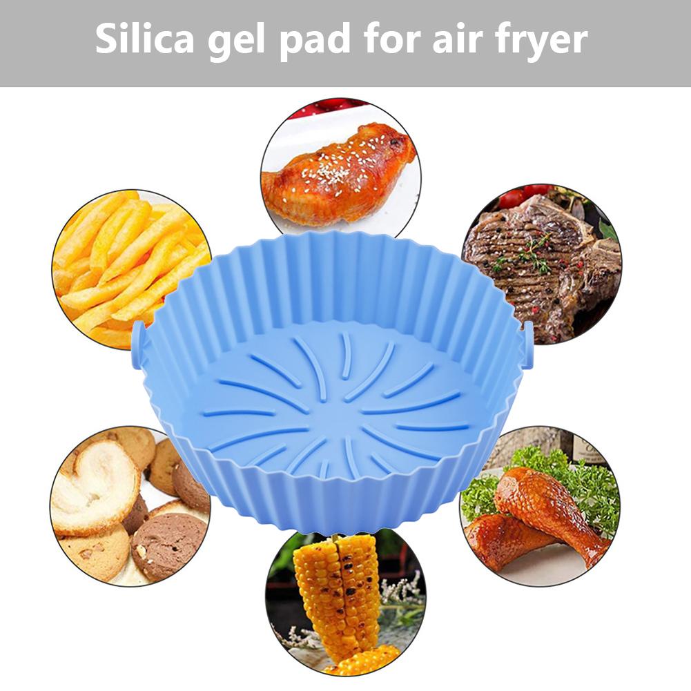 Silicone Air Fryer Pot Non-stick Air Fryer Basket Multifunctional Supplies Safety Non-toxic for Oven Microwave Cake Baking Mould