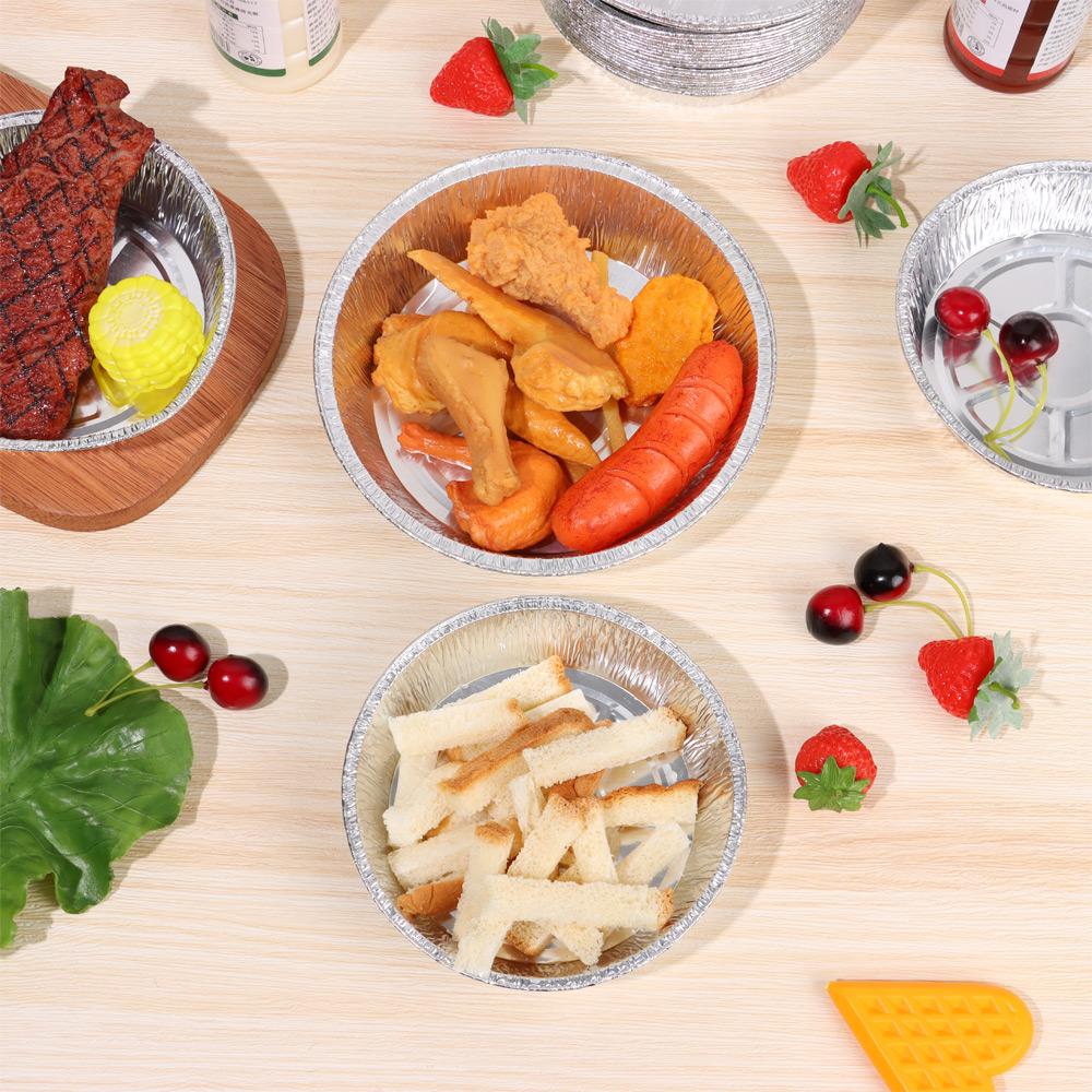 Baking Roasting Aluminum Foil Tin Box Containers Air Fryer Liner Round Aluminium Foil Trays