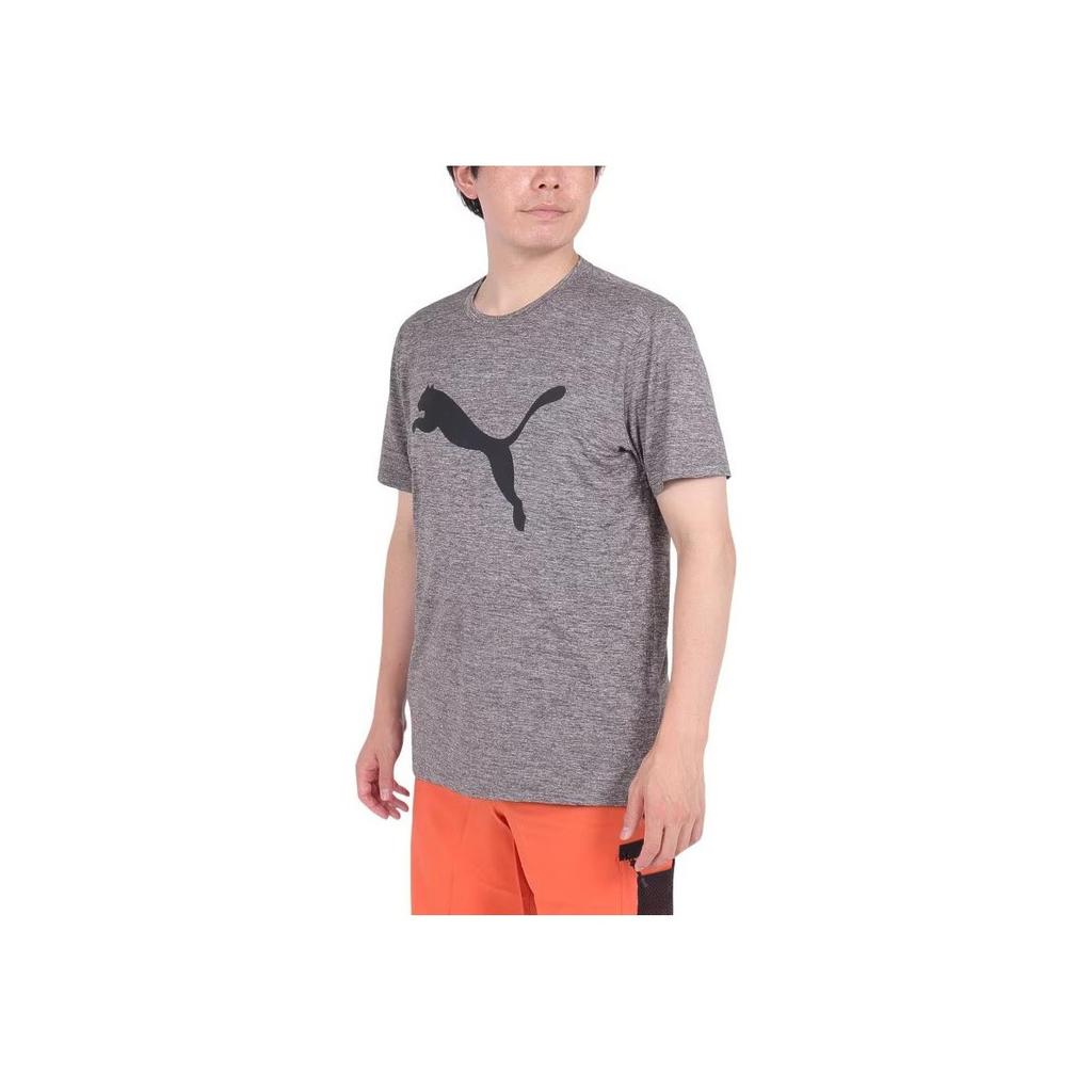 Puma Printed Pattern Crew Neck Short Sleeve T-Shirt Men Tops Gray 523004-53