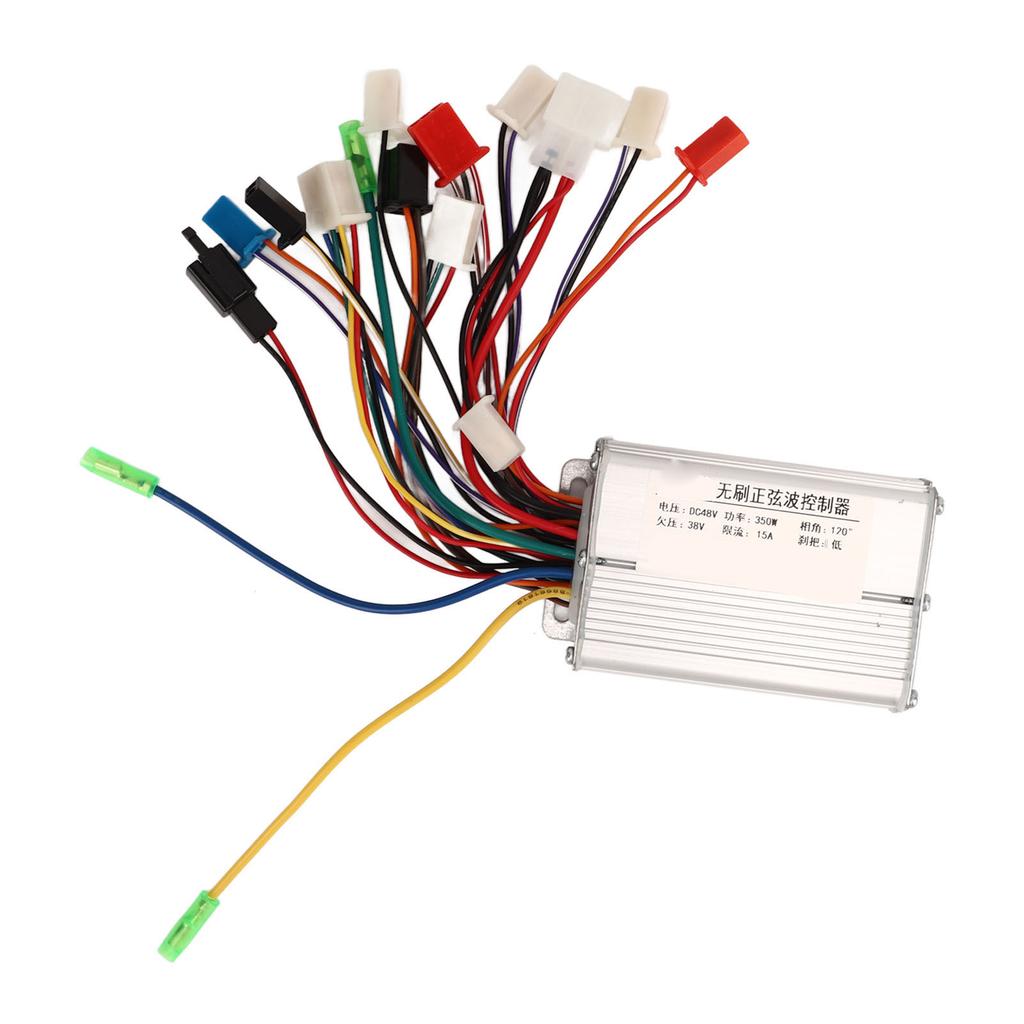 48V 350W Electric Bike Brushless Controller Aluminum Alloy Electric Scooter Brushless Motor Controller for Modification